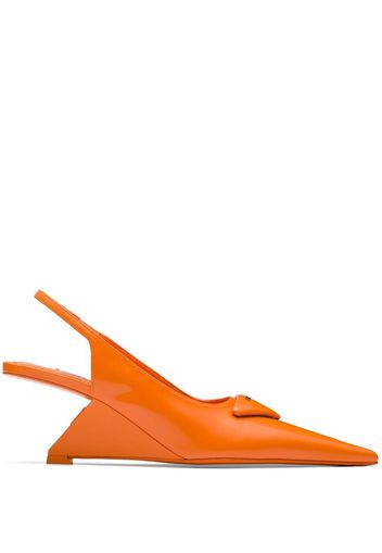 Prada Pumps con cinturino posteriore 70mm - Arancione