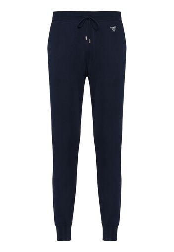 Prada Pantaloni sportivi con ricamo - Blu