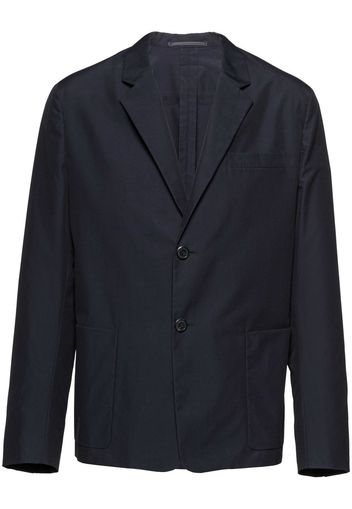 Prada Blazer monopetto con applicazione - Blu