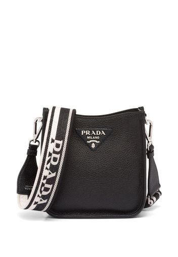 Prada Borsa a spalla mini con logo - Nero