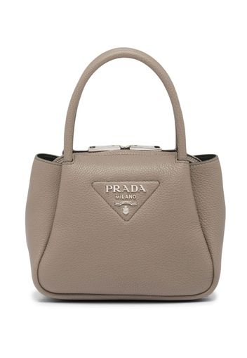 Prada Borsa tote mini con decorazione - Grigio