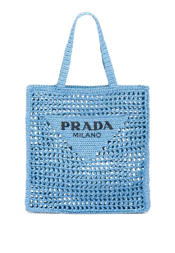 PRADA Borsa tote con logo - Blu