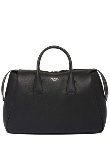 Prada Borsa da viaggio con logo triangolare - Nero