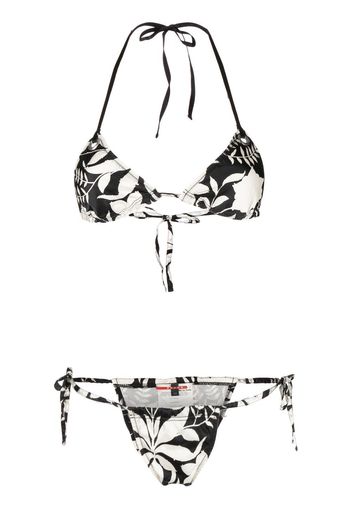 Prada floral-print bikini set - Nero