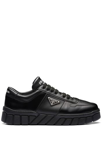 Prada Sneakers con placca logo - Nero