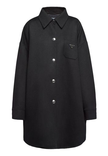 Prada Cappotto con applicazione - Nero