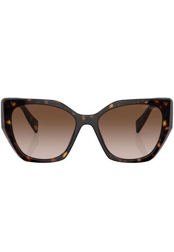 Prada logo tortoiseshell-frame sunglasses - Marrone