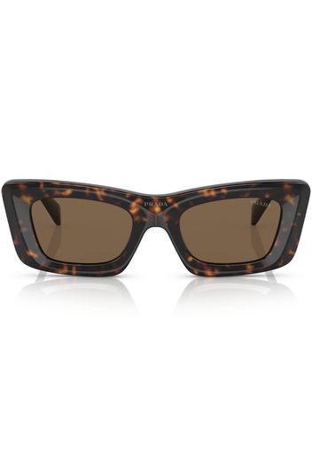 Prada tortoiseshell-effect logo sunglasses - Marrone