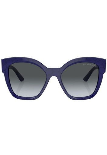 Prada logo-arm cat-eye sunglasses - Blu