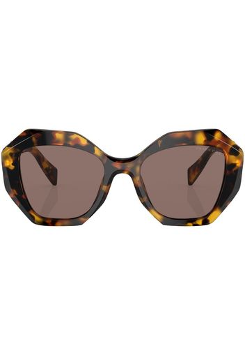 Prada tortoiseshell-effect logo sunglasses - Marrone