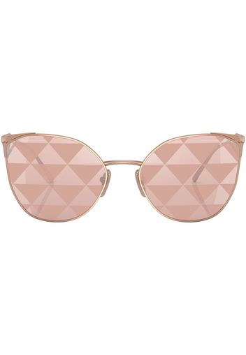 Prada logo-decal lense sunglasses - Rosa