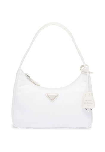 Prada logo-plaque mini bag - Bianco