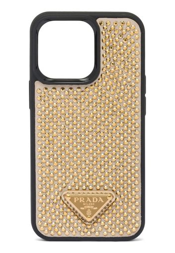 Prada rhinestone-embellished iPhone 13 pro case - Oro