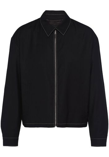 Prada classic-collar zipped jacket - Nero