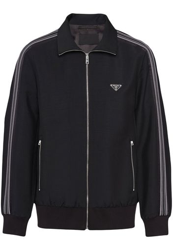 Prada triangle logo blouson jacket - Nero