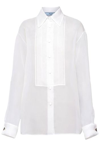 Prada sheer organza shirt - Bianco