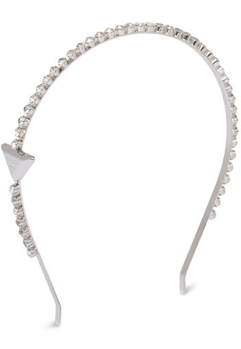 Prada rhinestone-embellished headband - Argento