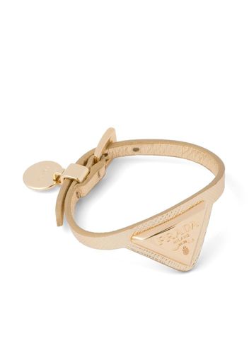 Prada Saffiano leather and metal bracelet - Toni neutri