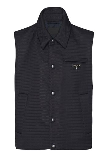 Prada Gilet con stampa - Nero