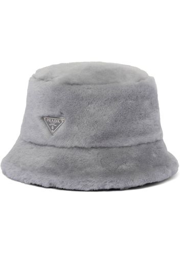 Prada shearling bucket hat - Grigio