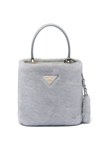 Prada Panier shearling mini-bag - Grigio