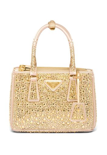 Prada mini Galleria crystal-embellished tote bag - Oro