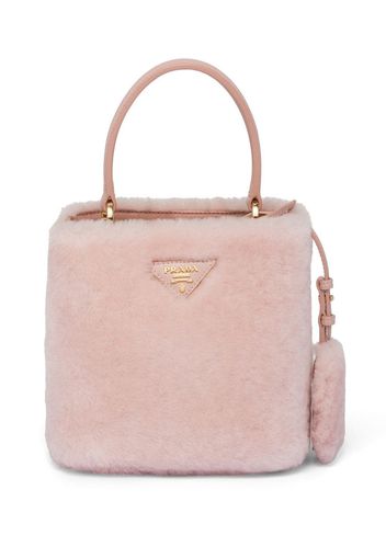 Prada Panier shearling mini bag - Rosa