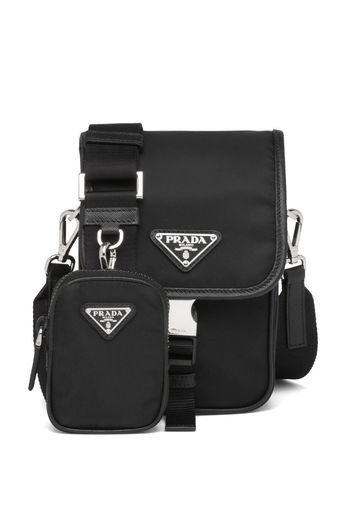 Prada Borsa a spalla con logo - Nero