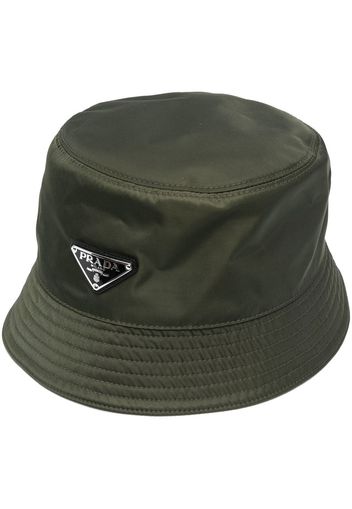 Prada Cappello bucket con placca logo - Verde