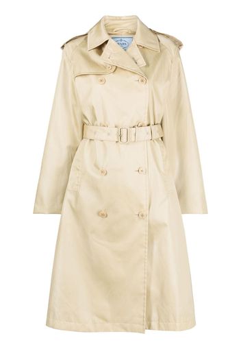 Prada double-breasted trench coat - Toni neutri