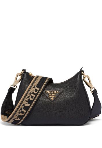 Prada logo-strap cross body bag - Nero