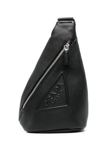 Prada logo-embossed Cross backpack - Nero