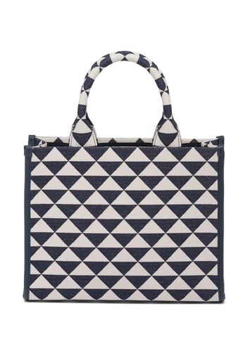 Prada small Symbole jacquard tote bag - Blu