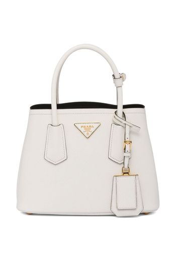 Prada Borsa mini Double Saffiano - Bianco