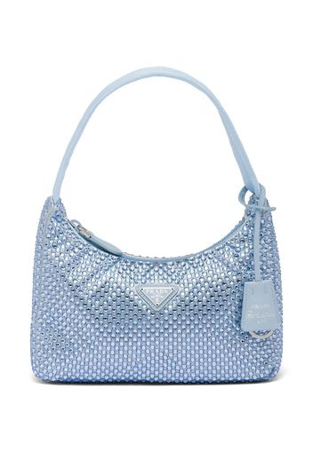 Prada Re-Edition 2000 crystal-embellished shoulder bag - Blu