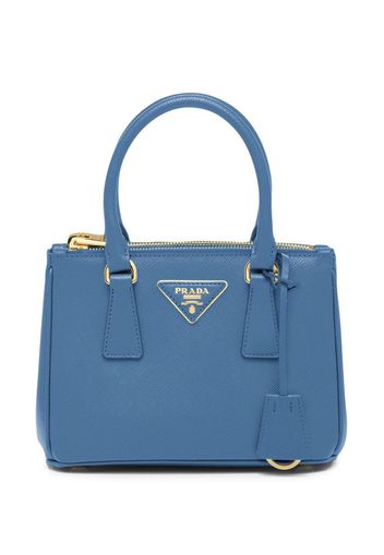 Prada Borsa mini Galleria in pelle - Blu