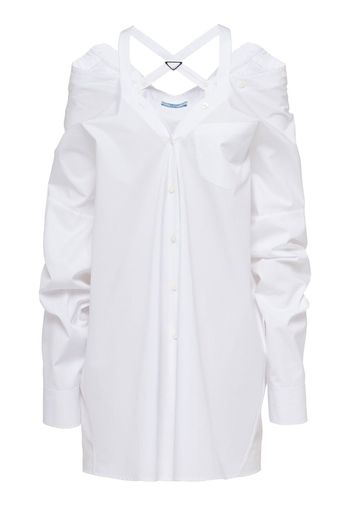 Prada Poplin mini-dress - F0009 WHITE