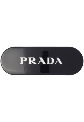 Prada logo-print hair clip - Nero