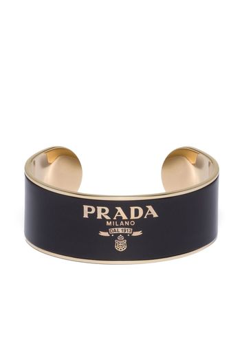 Prada logo-detail cuff bracelet - Nero