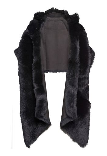 Prada shearling stole jacket - Nero