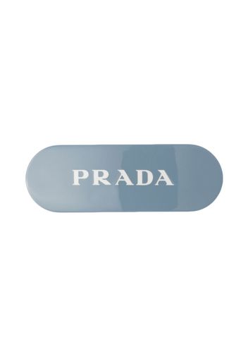 Prada logo-print hair clip - Blu