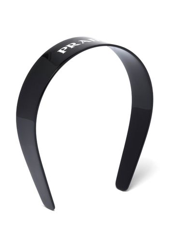 Prada logo-stamp Plexiglas headband - Nero