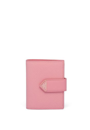 Prada logo-plaque bi-fold wallet - Rosa