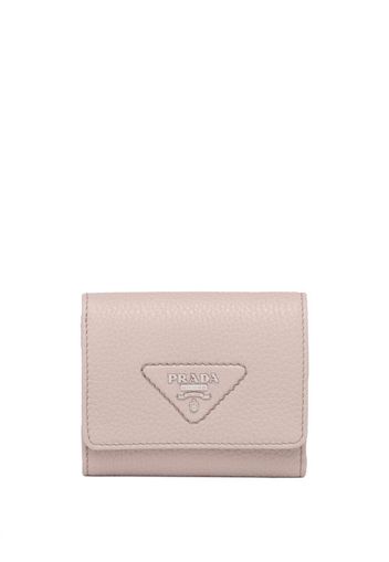 Prada Portafoglio con placca logo - Rosa