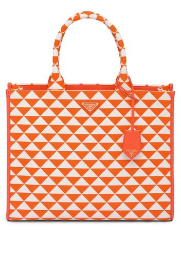 Prada embroidered tote bag - Arancione