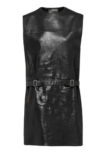 Prada sleeveless leather mini dress - Nero