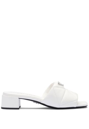 Prada Sandali slides trapuntati - Bianco