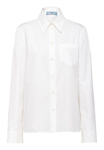 Prada long-sleeve cotton shirt - Bianco