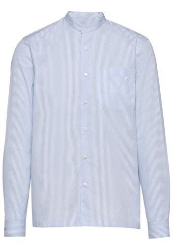 Prada chest pocket striped shirt - Blu