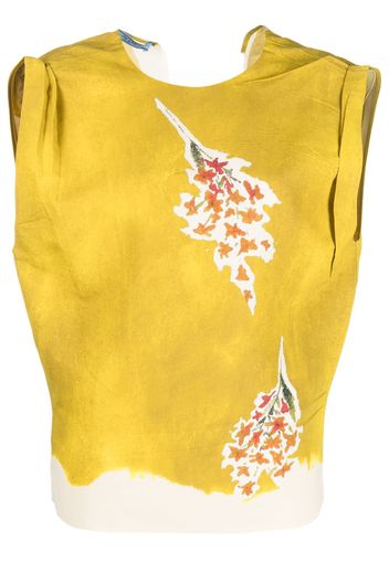 Prada sleeveless paper top - Giallo